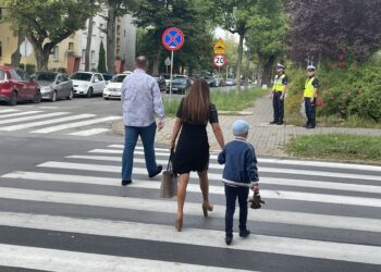 01.09.2025. Kielce. Akcja „Bezpieczna droga do szkoły” / Fot. Kamil Król - Radio Kielce