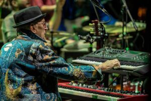 28.09.2025. Kielce. KCK. 23. Memorial to Miles Targi Kielce Jazz Festiwal. Na zdjęciu: Janusz Grzywacz, Laboratorium / Fot. Mateusz Wolski - KCK