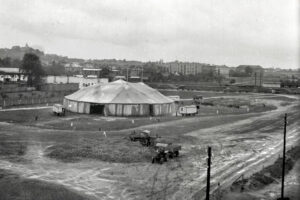 Kielce. Ulica Żytnia. Lata 1952-1962. Miejsce, w którym znajduje się obecnie hala widowiskowo-sportowa / źródło: facebook.com/kieleckieinwestycje
