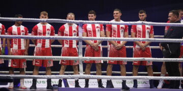 20.09.2025. Kielce. MEcz bokserski WKB Rushh Kielce - Pomorzanin Boxing Team Toruń Fot. Jarosław Kubalski - Radio Kielce