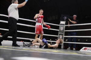 20.09.2025. Kielce. MEcz bokserski WKB Rushh Kielce - Pomorzanin Boxing Team Toruń Fot. Jarosław Kubalski - Radio Kielce