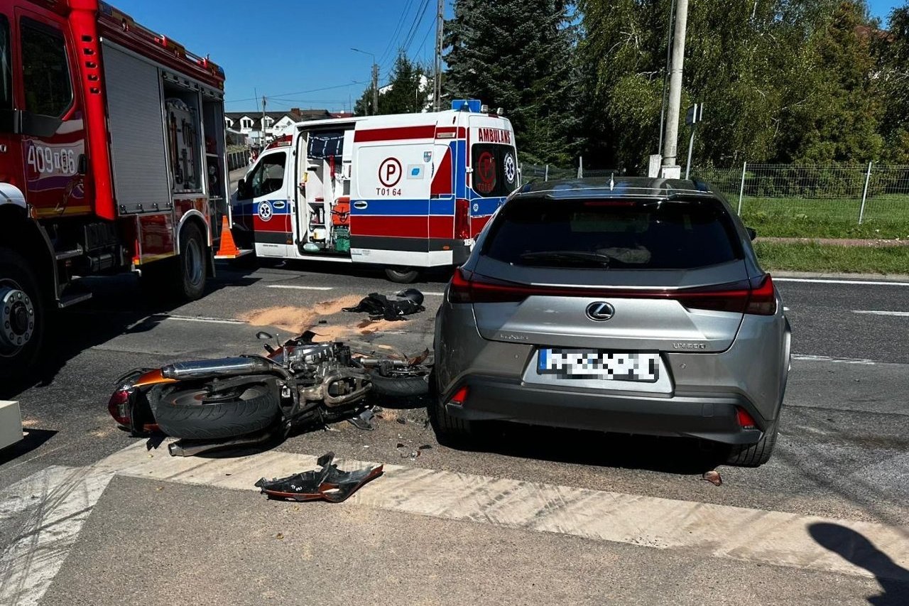 Motocyklista ciężko ranny w wypadku - Radio Kielce 21.09.2025. Stopnica. Wypadek / Fot. policja