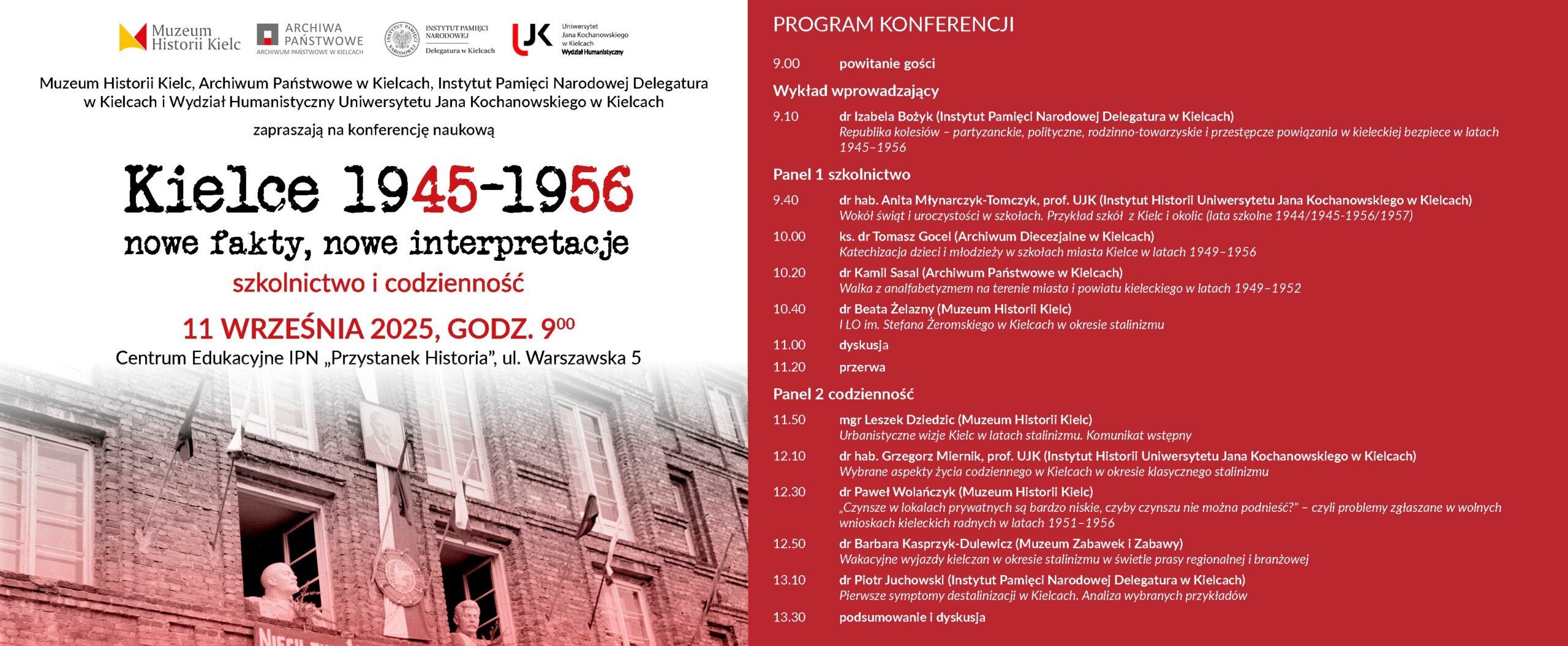 Kielce 1945–1956 nowe fakty, nowe interpretacje – konferencja naukowa - Radio Kielce