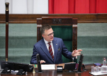 9.09.2025. Warszawa. Marszałek Sejmu Szymon Hołownia na posiedzeniu Sejmu w Warszawie / Fot. PAP - Tomasz Gzell