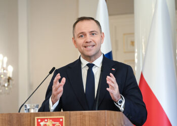 9.09.2025. Prezydent Karol Nawrocki / Fot. PAP/EPA - Kimmo Brandt
