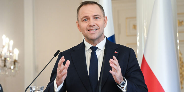 9.09.2025. Prezydent Karol Nawrocki / Fot. PAP/EPA - Kimmo Brandt