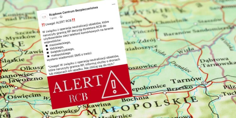 RCB apeluje do mieszkańców Świętokrzyskiego w sprawie zestrzelonych dronów