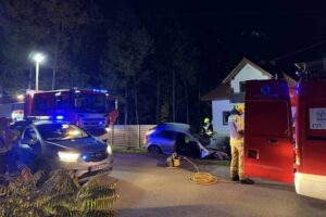 11.10.2025. Brynica. Wypadek / źródło: OSP Piekoszów