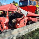 25.10.2025. Droga wojewódzka nr 751. Wzdół Kolonia. Wypadek / Fot. OSP Wzdół