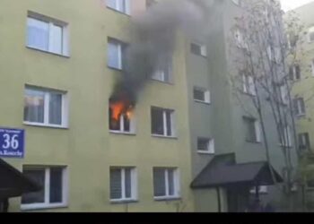 Pożar w mieszkaniu na ostrowieckim osiedlu. Jedna osoba ranna - Radio Kielce Pożar w mieszkaniu na ostrowieckim osiedlu. Jedna osoba ranna