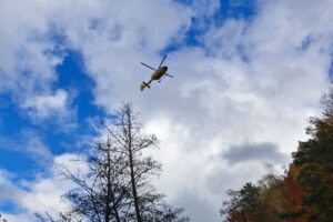 17-latek uderzył motocyklem w drzewo - Radio Kielce 26.10.2025. Bogoria. Wypadek / Fot. policja Staszów
