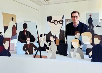 Olga Boznańska i Tadeusz Przypkowski - niezwykłe, artystyczne spotkanie - Radio Kielce Wystawa Kasi Kmity „… a pan się kręci! Obrót portretowy”. Jan Przypkowski – dyrektor Muzeum im. Przypkowskich w Jędrzejowie obok portretu Tadeusza Przypkowskiego / Fot. Dorota Klusek - Radio Kielce