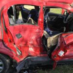 25.10.2025. Droga wojewódzka nr 751. Wzdół Kolonia. Wypadek / Fot. Ochotnicza Straż Pożarna w Bodzentynie