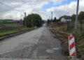15.10.2025. Słonowice w gminie Kazimierza Wielka. Remont drogi powiatowej / Fot. Sebastian Cichy