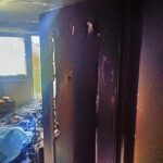 11.10.2025. Kielce. Pożar w mieszkaniu na osiedlu Na Stoku / źródło: policja