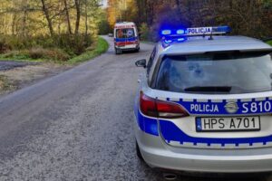 17-latek uderzył motocyklem w drzewo - Radio Kielce 26.10.2025. Bogoria. Wypadek / Fot. policja Staszów