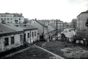Kielce. Ulica Wesoła. Październik 1968 roku. Miejsce po wyburzeniu dworku przy Wesołej 51 / źródło: facebook.com/kieleckieinwestycje