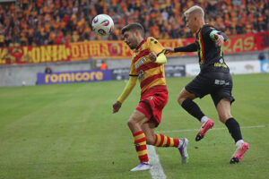 05.10.2025. Mecz 11. kolejki PKO BP Ekstraklasy: Jagiellonia Białystok - Korona Kielce / Fot. PAP/Artur Reszko