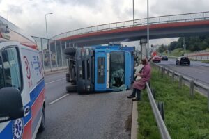01.10.2025. Kielce. Ul. Grunwaldzka. Wypadek / Fot. policja