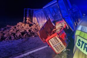 20.10.2025. Czekarzewice Pierwsze. Wypadek / Fot. policja