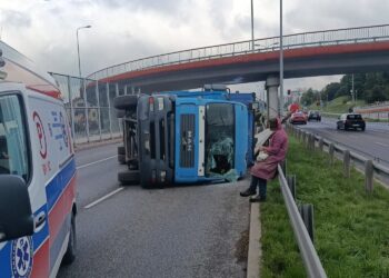 01.10.2025. Kielce. Ul. Grunwaldzka. Wypadek / Fot. policja