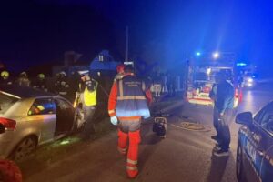 11.10.2025. Brynica. Wypadek / źródło: OSP Piekoszów