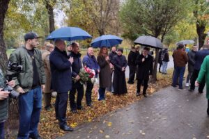 18.10.2025. Ostrowiec Świętokrzyski. Odsłonięcie muralu poświęconego bohaterom powstania styczniowego / Fot. Anna Głąb - Radio Kielce