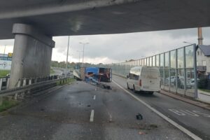 01.10.2025. Kielce. Ul. Grunwaldzka. Wypadek / Fot. policja