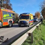 25.10.2025. Droga wojewódzka nr 751. Wzdół Kolonia. Wypadek / Fot. OSP Wzdół