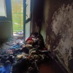 11.10.2025. Kielce. Pożar w mieszkaniu na osiedlu Na Stoku / źródło: policja