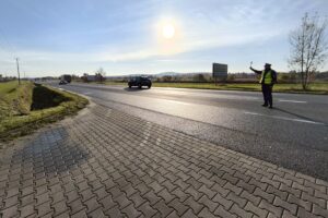 23.10.2025. Kielce. Kampania „Twoje światła – Nasze bezpieczeństwo” / Fot. Dariusz Kuc - Radio Kielce