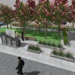 Wizualizacja parku kieszonkowego i parkingu przed szpitalem w Kazimierzy Wielkiej / źródło: UMiG Kazimierza Wielka