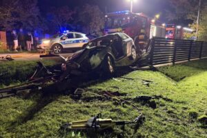 11.10.2025. Brynica. Wypadek / źródło: OSP Piekoszów
