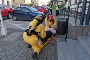 W pińczowskim starostwie ogłoszono alarm - Radio Kielce 31.10.2025. Pińczów. Ćwiczenia służb / Fot. Marta Gajda-Kruk - Radio Kielce