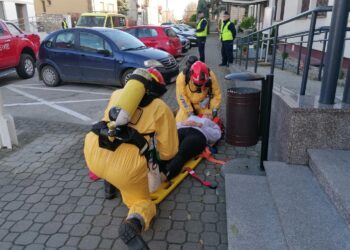 W pińczowskim starostwie ogłoszono alarm - Radio Kielce 31.10.2025. Pińczów. Ćwiczenia służb / Fot. Marta Gajda-Kruk - Radio Kielce