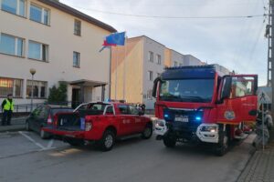 W pińczowskim starostwie ogłoszono alarm - Radio Kielce 31.10.2025. Pińczów. Ćwiczenia służb / Fot. Marta Gajda-Kruk - Radio Kielce