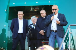 23.10.2025. Kielce. WFOŚiGW. Protest przedsiębiorców / Fot. Wiktor Taszłow - Radio Kielce