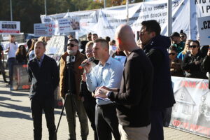 23.10.2025. Kielce. WFOŚiGW. Protest przedsiębiorców / Fot. Wiktor Taszłow - Radio Kielce