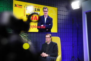 Audycja „Dzień Dobry, to Ja! Rozmowy inne niż wszystkie w Radiu Kielce”. Jan Przypkowski - dyrektor Muzeum imienia Przypkowskich w Jędrzejowie / Fot. Wiktor Taszłow - Radio Kielce