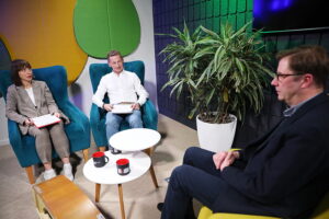Audycja „Dzień Dobry, to Ja! Rozmowy inne niż wszystkie w Radiu Kielce”. Jan Przypkowski - dyrektor Muzeum imienia Przypkowskich w Jędrzejowie / Fot. Wiktor Taszłow - Radio Kielce