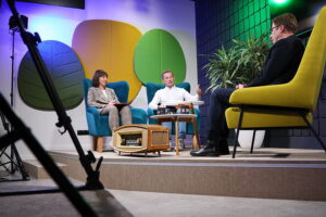 Audycja „Dzień Dobry, to Ja! Rozmowy inne niż wszystkie w Radiu Kielce”. Jan Przypkowski - dyrektor Muzeum imienia Przypkowskich w Jędrzejowie / Fot. Wiktor Taszłow - Radio Kielce
