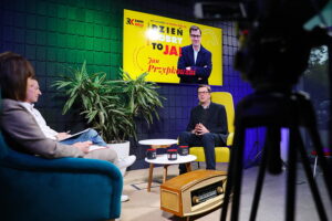 Audycja „Dzień Dobry, to Ja! Rozmowy inne niż wszystkie w Radiu Kielce”. Jan Przypkowski - dyrektor Muzeum imienia Przypkowskich w Jędrzejowie / Fot. Wiktor Taszłow - Radio Kielce