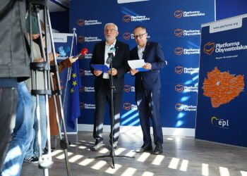 02.10.2025. Kielce. Konferencja KO / Fot. Wiktor Taszłow - Radio Kielce