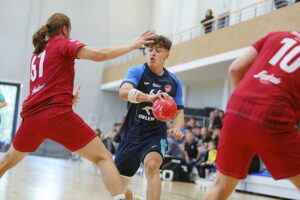 05.10.2025. Kielce. Mecz Ligi centralnej piłkarzy ręcznych SMS ZPRP I Kielce – AZS AGH Kraków / Fot. Wiktor Taszłow - Radio Kielce