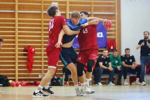 05.10.2025. Kielce. Mecz Ligi centralnej piłkarzy ręcznych SMS ZPRP I Kielce – AZS AGH Kraków / Fot. Wiktor Taszłow - Radio Kielce