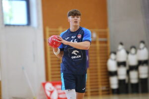 05.10.2025. Kielce. Mecz Ligi centralnej piłkarzy ręcznych SMS ZPRP I Kielce – AZS AGH Kraków / Fot. Wiktor Taszłow - Radio Kielce
