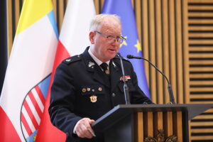 13.10.2025. Kielce. Podpisanie umów na dofinansowanie OSP / Fot. Wiktor Taszłow - Radio Kielce