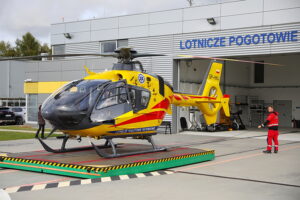 13.10.2025. Masłów. Baza Lotniczego Pogotowia Ratunkowego / Fot. Wiktor Taszłow – Radio Kielce