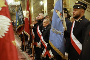 19.10.2025. Kielce. Bazylika Katedralna. Msza święta w intencji Ojczyzny, patrona Solidarności oraz świata pracy / Fot. Wiktor Taszłow - Radio Kielce