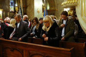 19.10.2025. Kielce. Bazylika Katedralna. Msza święta w intencji Ojczyzny, patrona Solidarności oraz świata pracy / Fot. Wiktor Taszłow - Radio Kielce